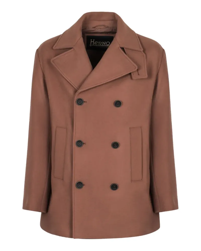 Herno double-breasted classic collar coat - Braun Braun