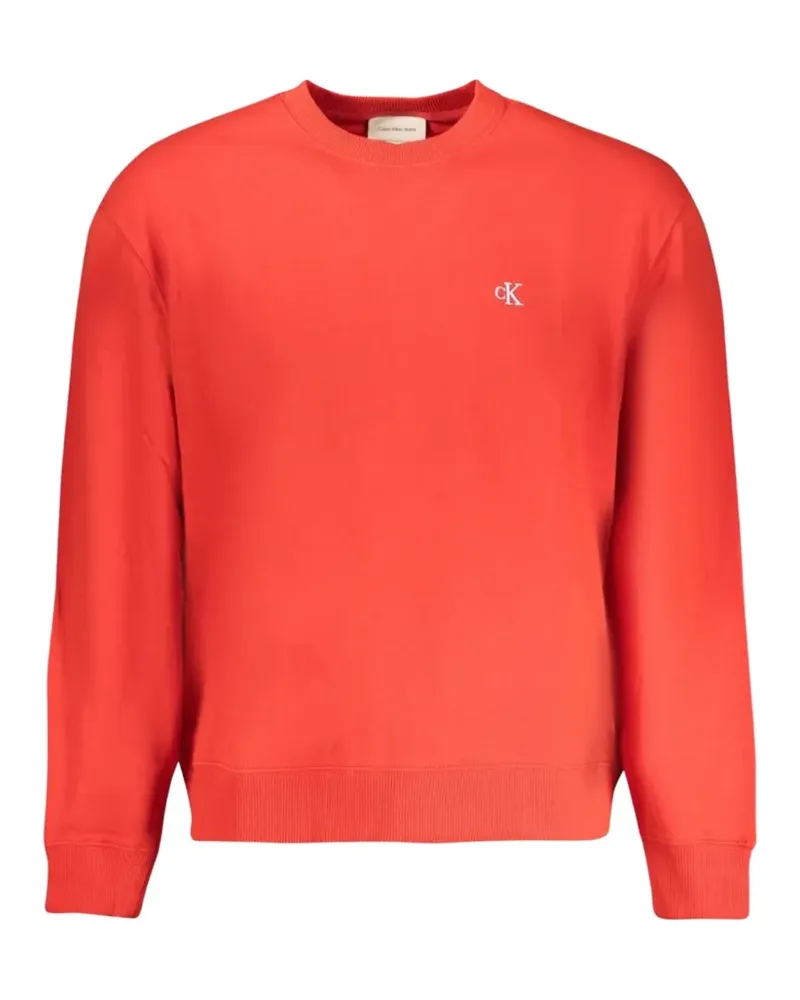 Calvin Klein logo-print cotton sweater - Orange Orange