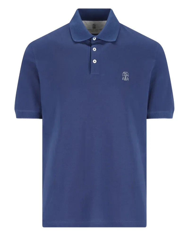 Brunello Cucinelli cotton polo shirt - Blau Blau
