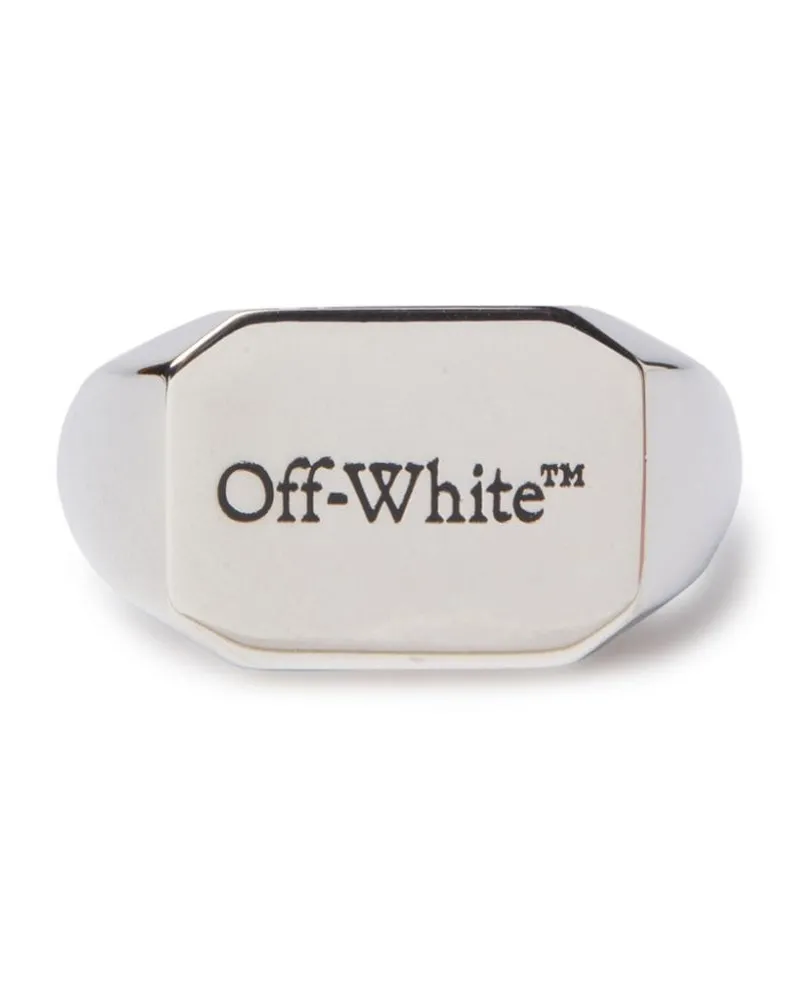 OFF-WHITE Ring mit Logo-Gravur - Silber Silber