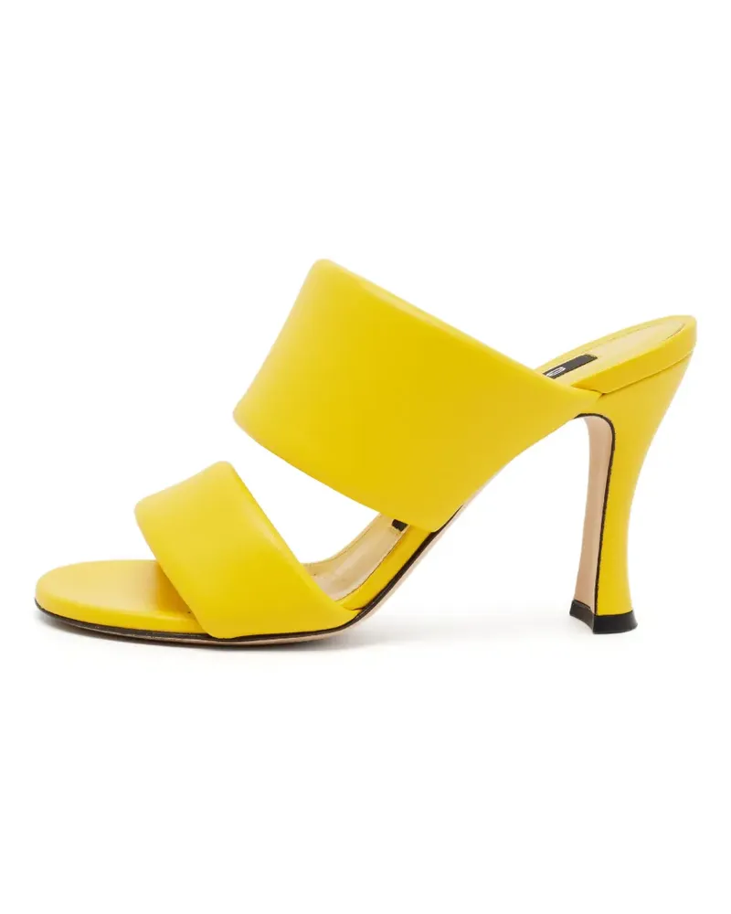Sergio Rossi Sandalen mit gepolsterten Riemen - Gelb Gelb