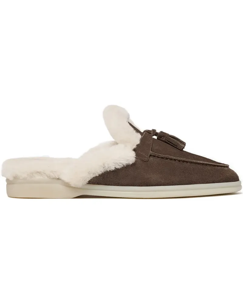 Scarosso Wildleder-Mules mit Quastendetail - Braun Braun