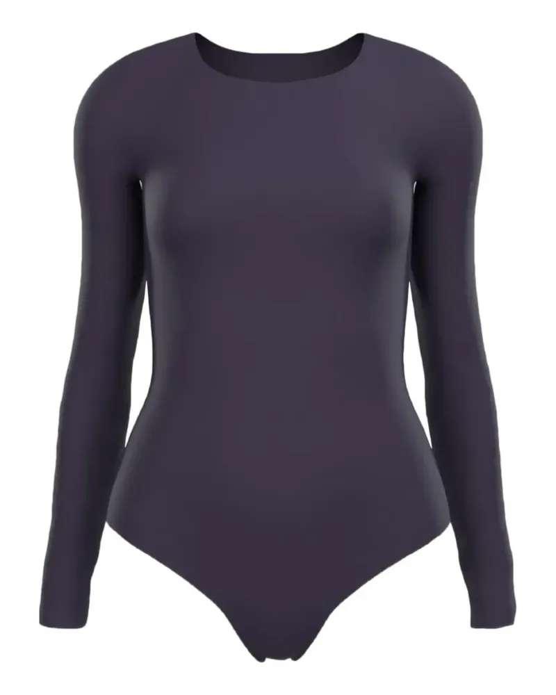 Wolford circular-knit long-sleeve bodysuit - Blau Blau