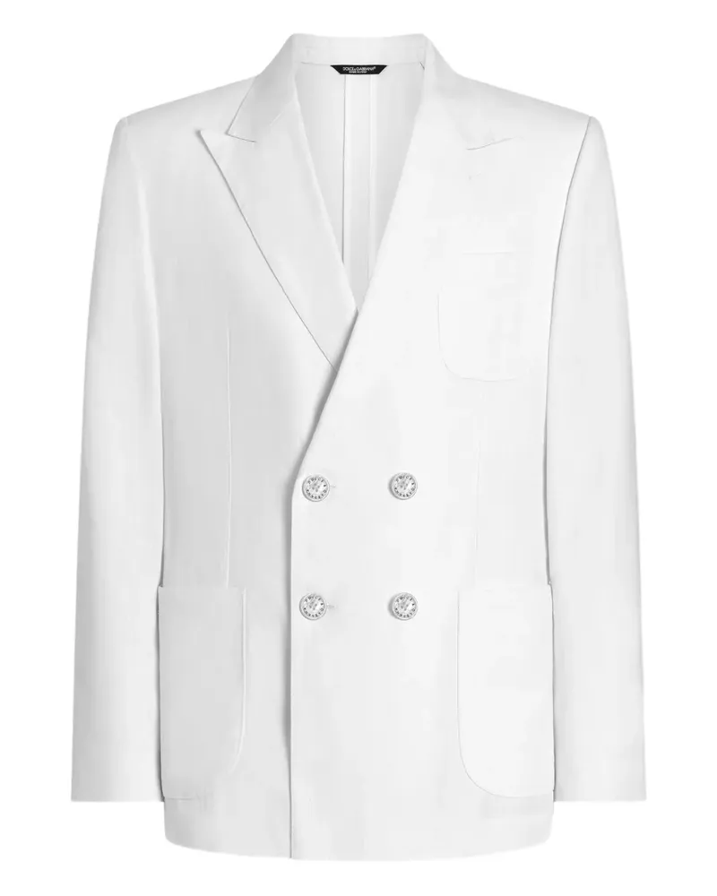 Dolce & Gabbana Sakko aus Leinen - Weiß Weiß