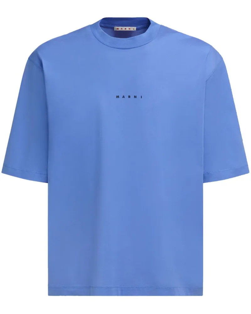 Marni T-Shirt mit Logo-Print - Blau Blau