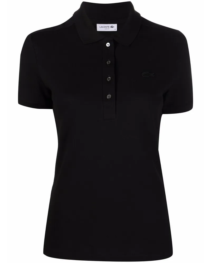 Lacoste Schmales Poloshirt - Schwarz Schwarz