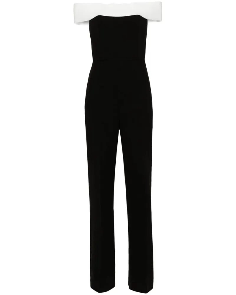 Roland Mouret Schulterfreier Jumpsuit Schwarz