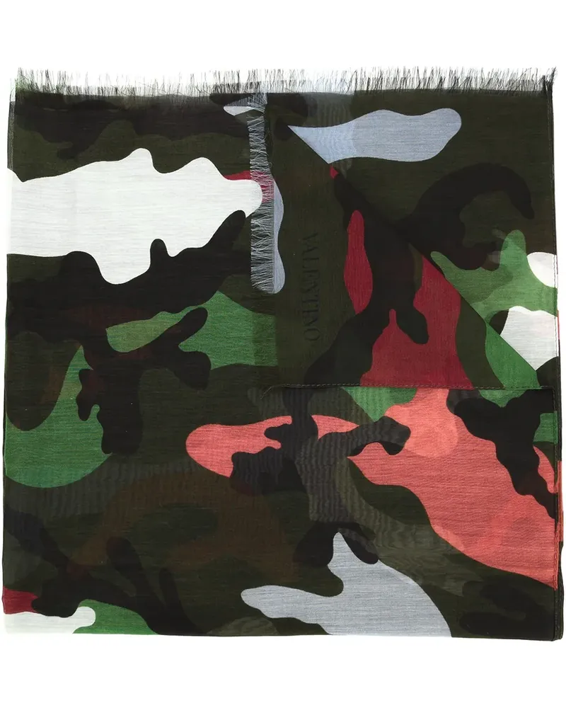 Valentino Garavani Schal mit Camouflagemuster - Grün Grün