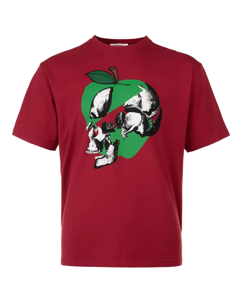Undercover T-Shirt mit Totenkopf-Print - Rot Rot