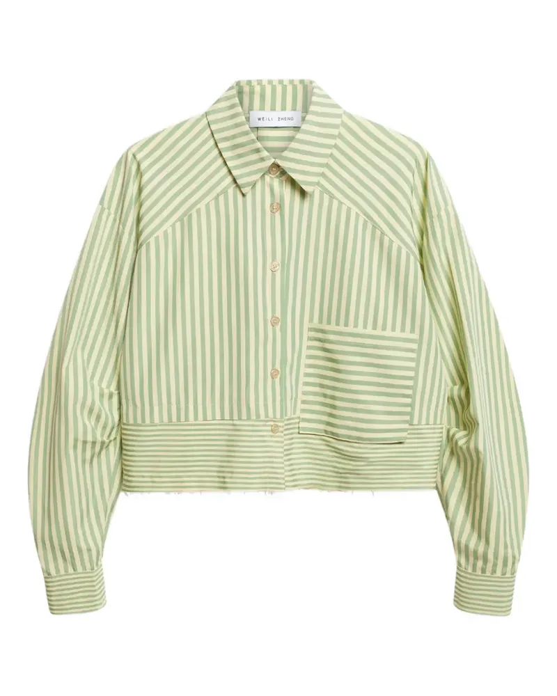 Weili Zheng striped-pattern shirt - Grün Grün