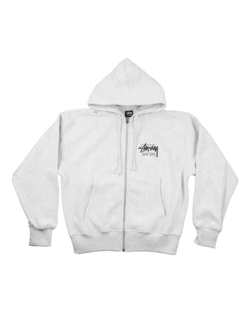 Stüssy Kapuzenjacke mit Reißverschluss - Grau Grau