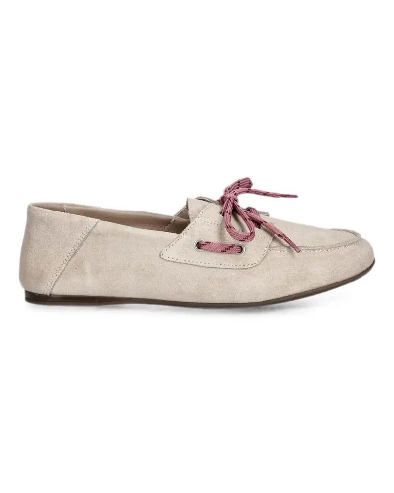 Marc O'Polo Wildleder-Loafer mit Schnürung - Nude Nude