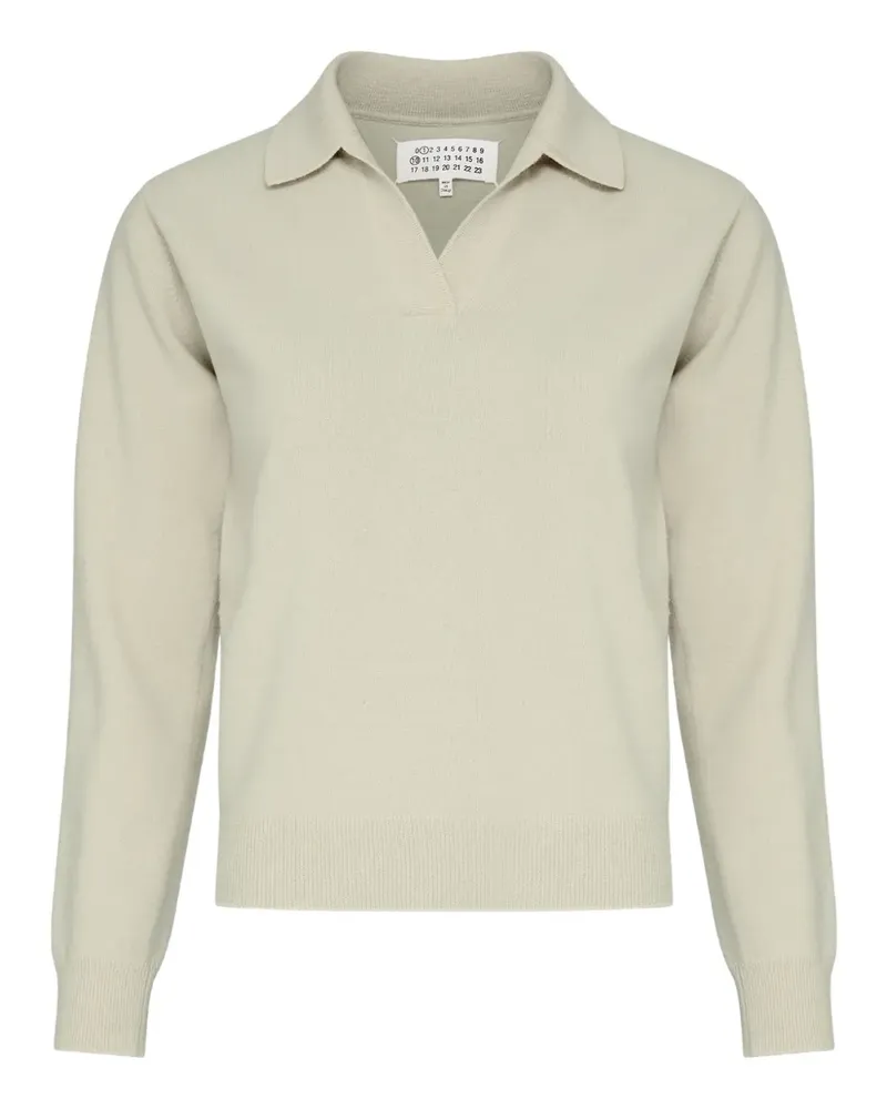 Maison Margiela Pullover mit Poloshirtkragen - Nude Nude