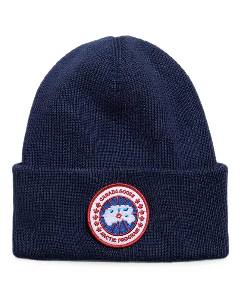 Canada Goose Arctic Toque Beanie mit Logo-Patch - Blau Blau