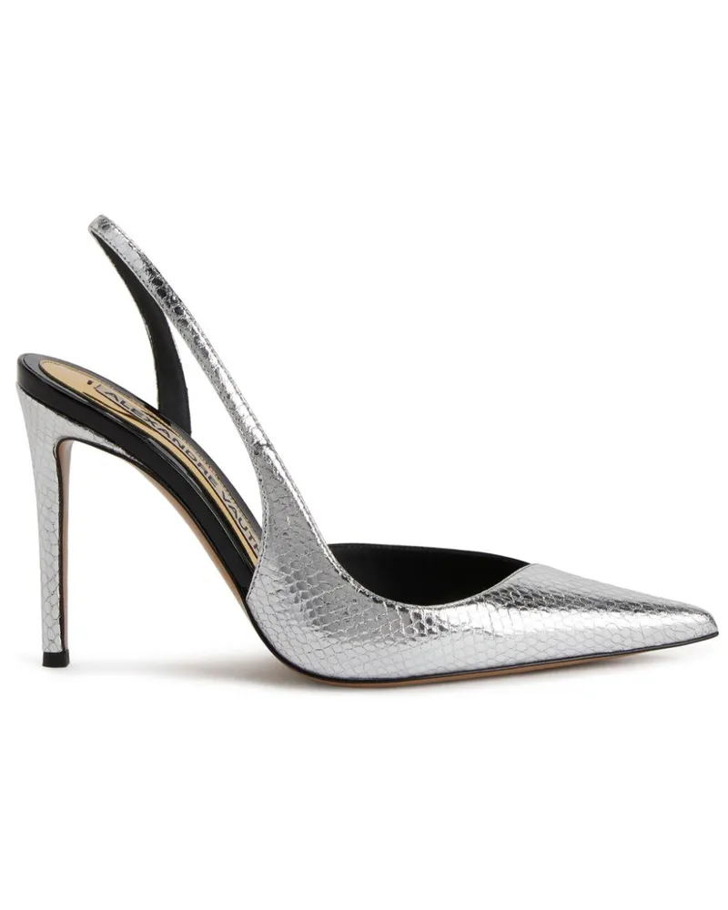 Alexandre Vauthier Pumps mit Schlangen-Optik 105mm - Silber Silber