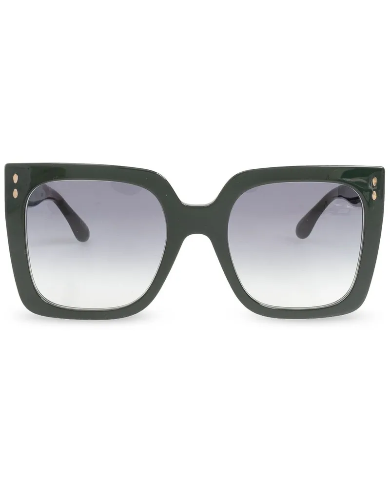 Isabel Marant Sonnenbrille mit eckigem Gestell - Grün Grün