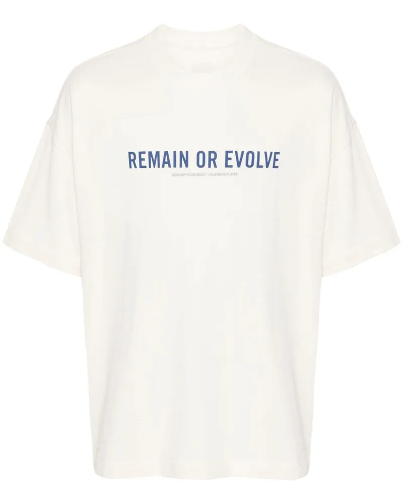 Emporio Armani T-Shirt mit Logo-Print - Nude Nude