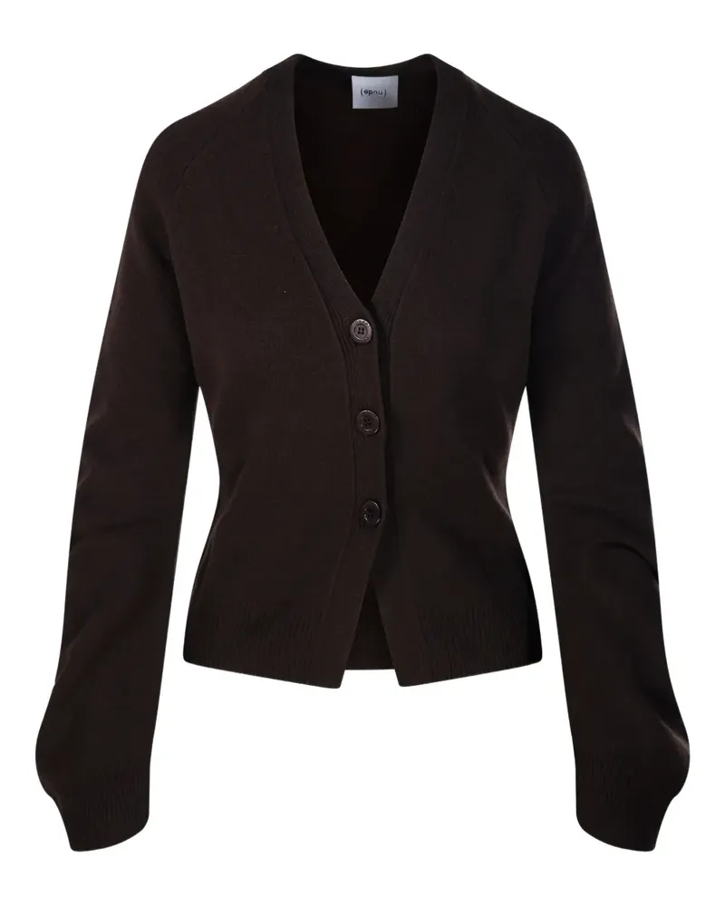 NUDE Cardigan mit V-Ausschnitt - Braun Braun