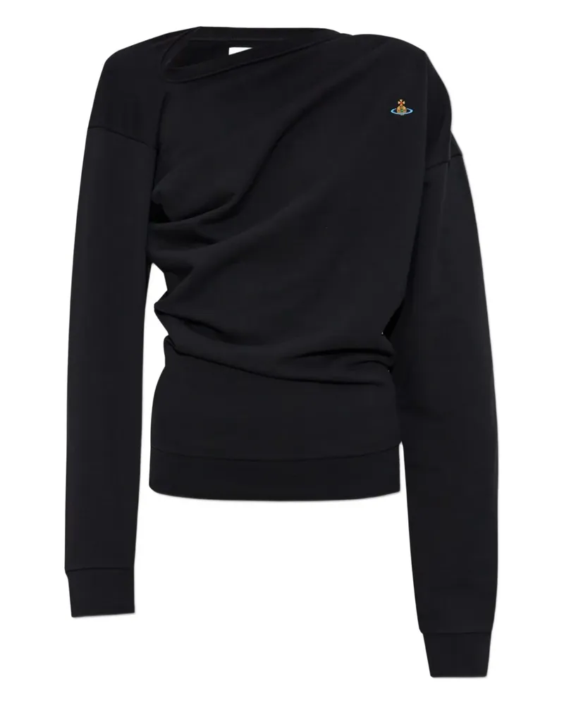 Vivienne Westwood Gerafftes Sweatshirt - Schwarz Schwarz