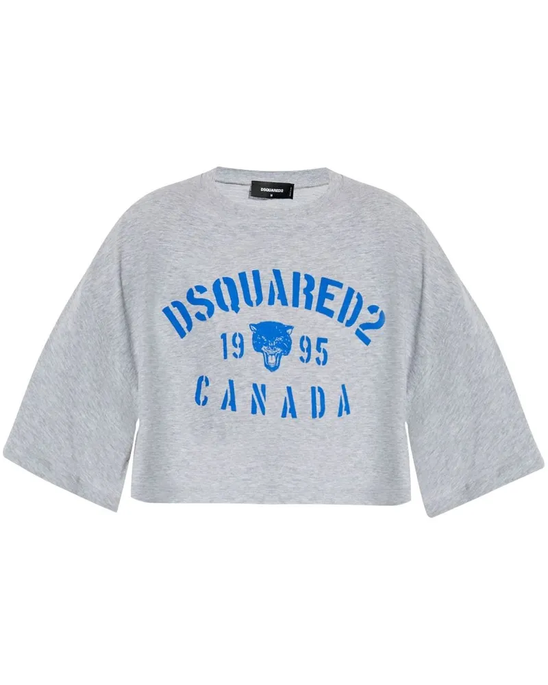 Dsquared2 T-Shirt mit Logo-Print - Grau Grau