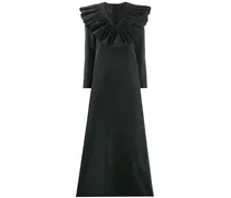 Robe mit Rüschen - Schwarz