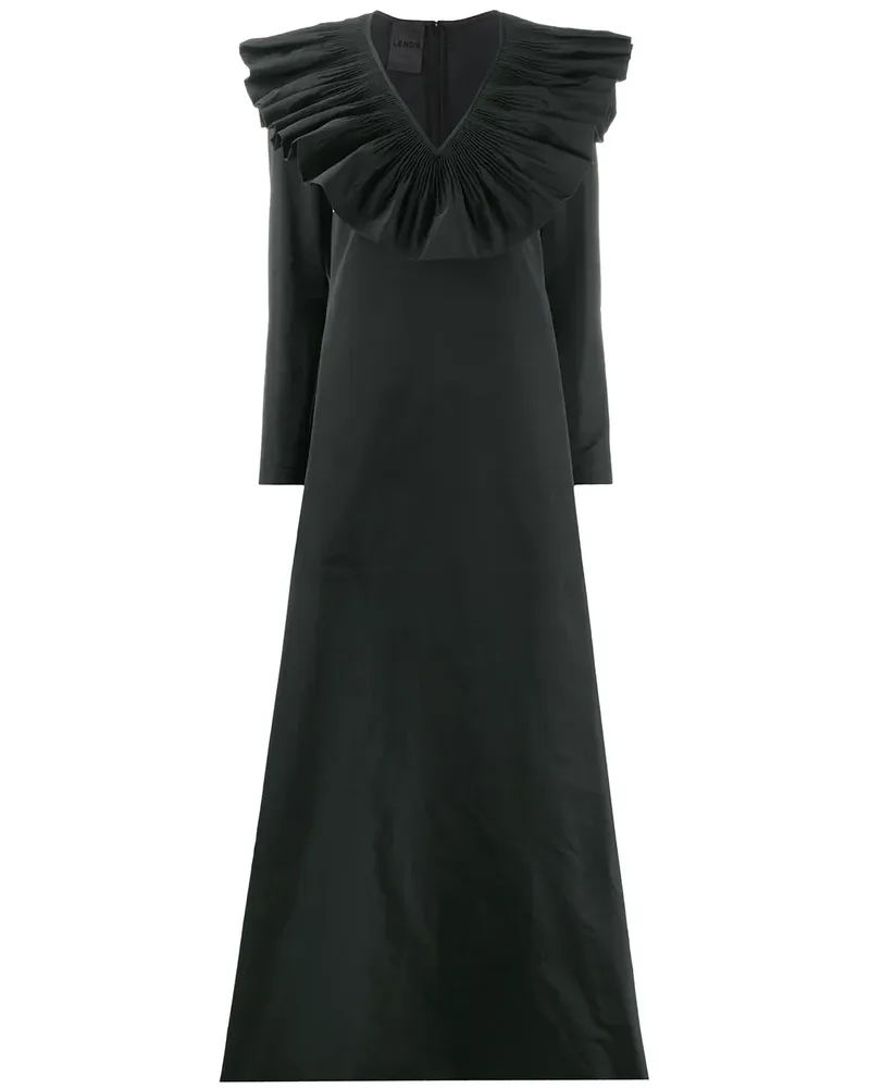 Valentino Garavani Robe mit Rüschen - Schwarz Schwarz