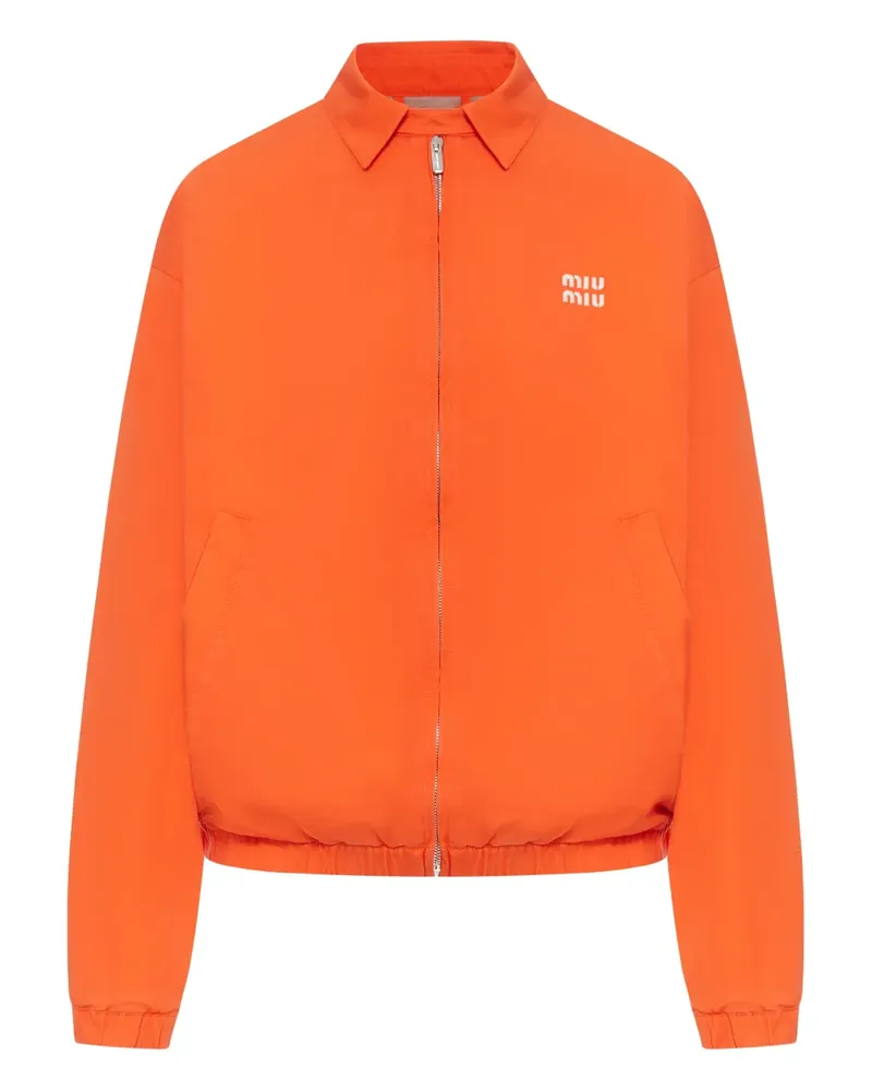 Miu Miu Bomberjacke mit Logo-Detail - Orange Orange