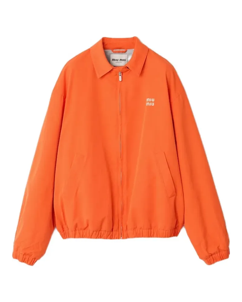 Miu Miu Bomberjacke mit Logo-Detail - Orange Orange
