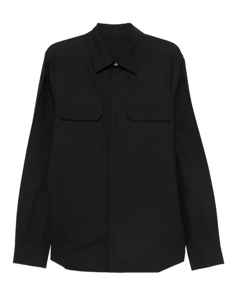Rick Owens Hemd mit Klappentasche - Schwarz Schwarz