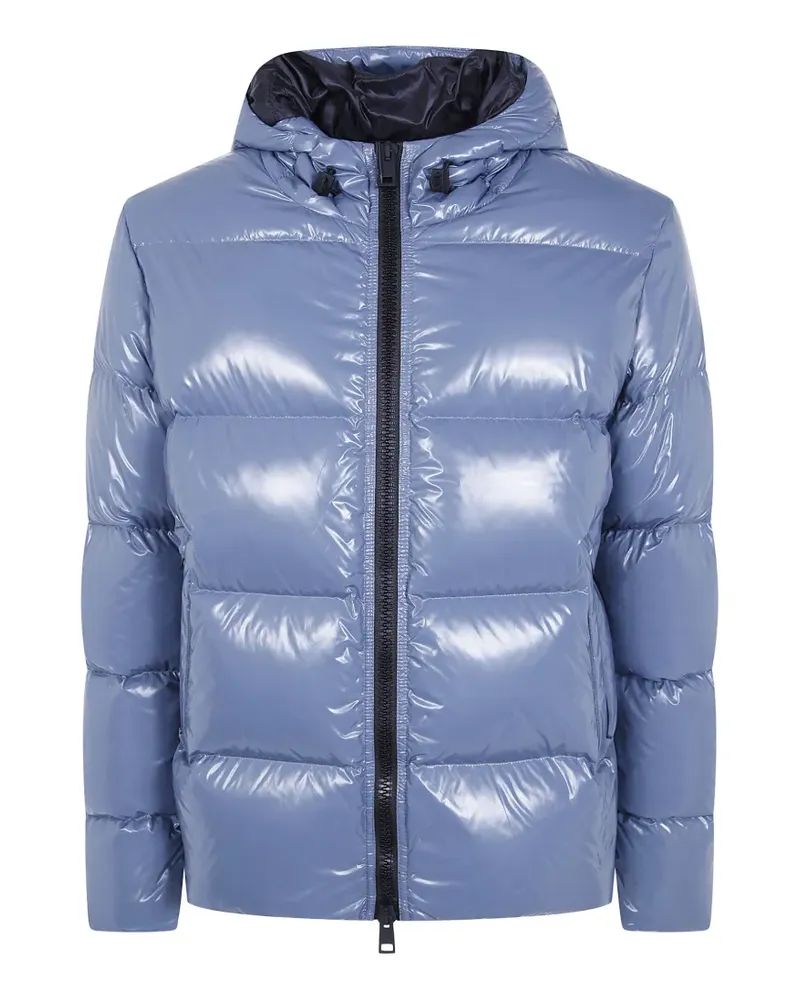 Herno Gefütterte Jacke mit Logo-Patch - Blau Blau