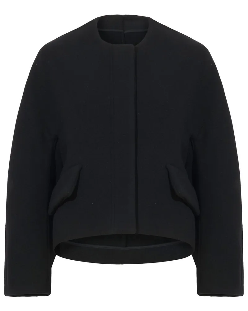 Proenza Schouler Kastige Melton Jacke Schwarz