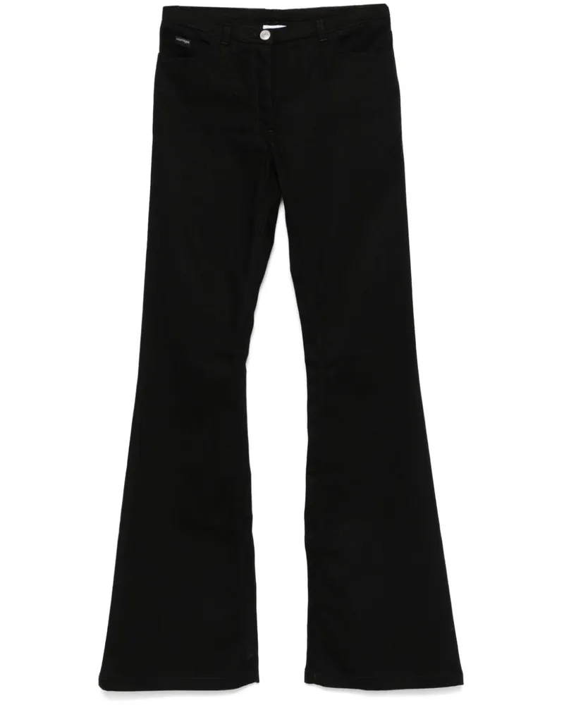 Courrèges Bootcut-Jeans - Schwarz Schwarz