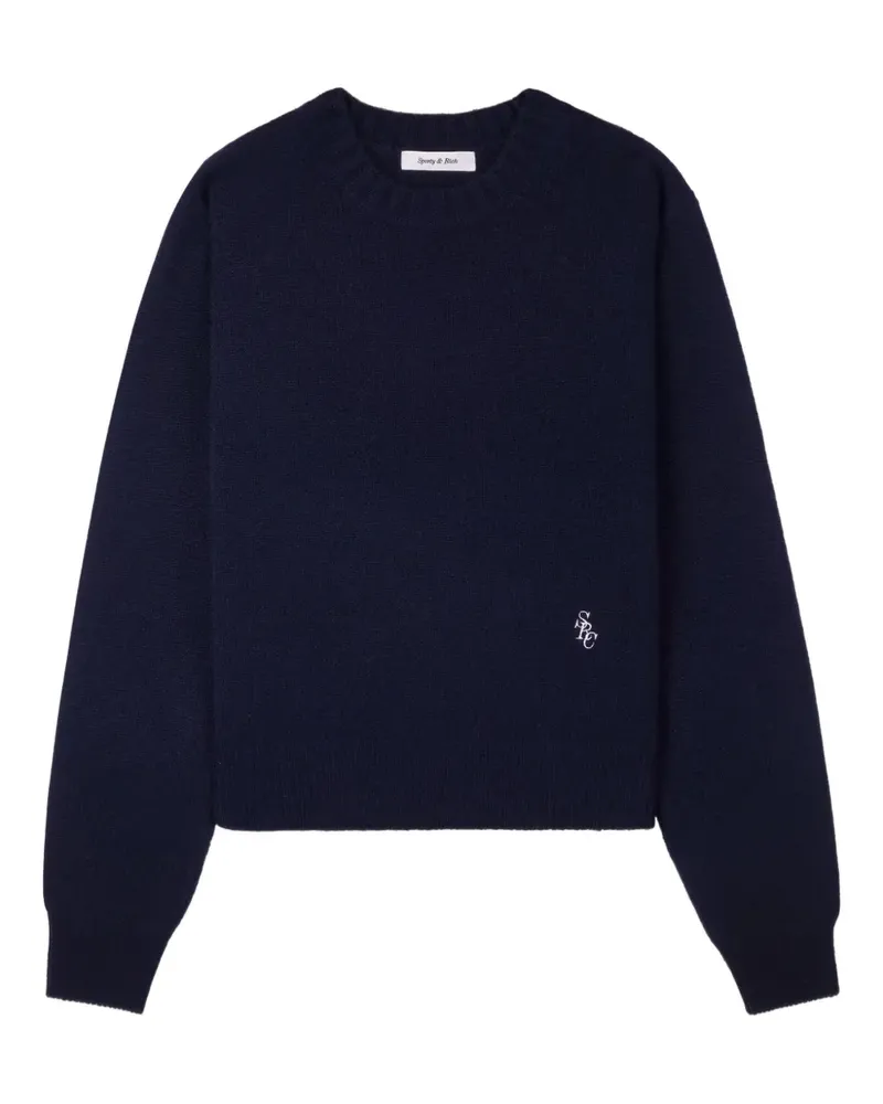SPORTY & RICH Bestickter Pullover - Blau Blau