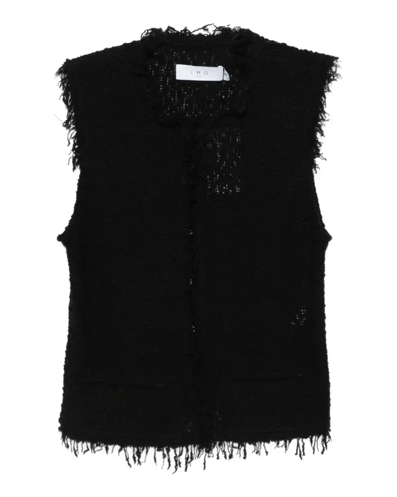 IRO Shanny fringed vest - Schwarz Schwarz