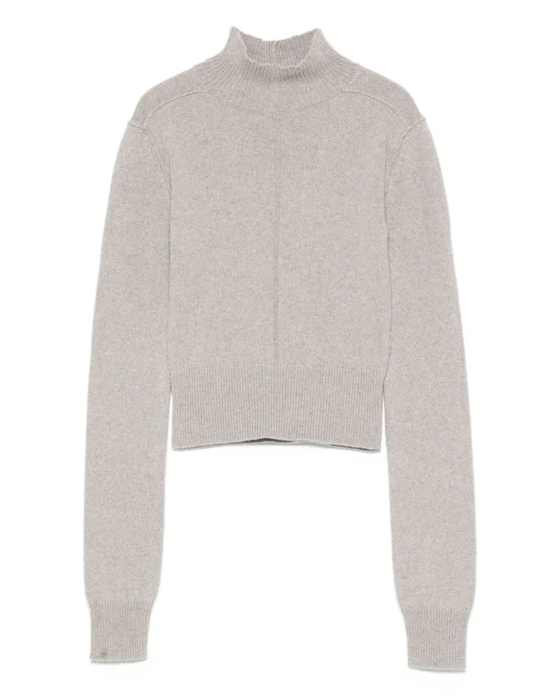 Rick Owens Headon Cropped-Pullover mit Stehkragen - Grau Grau