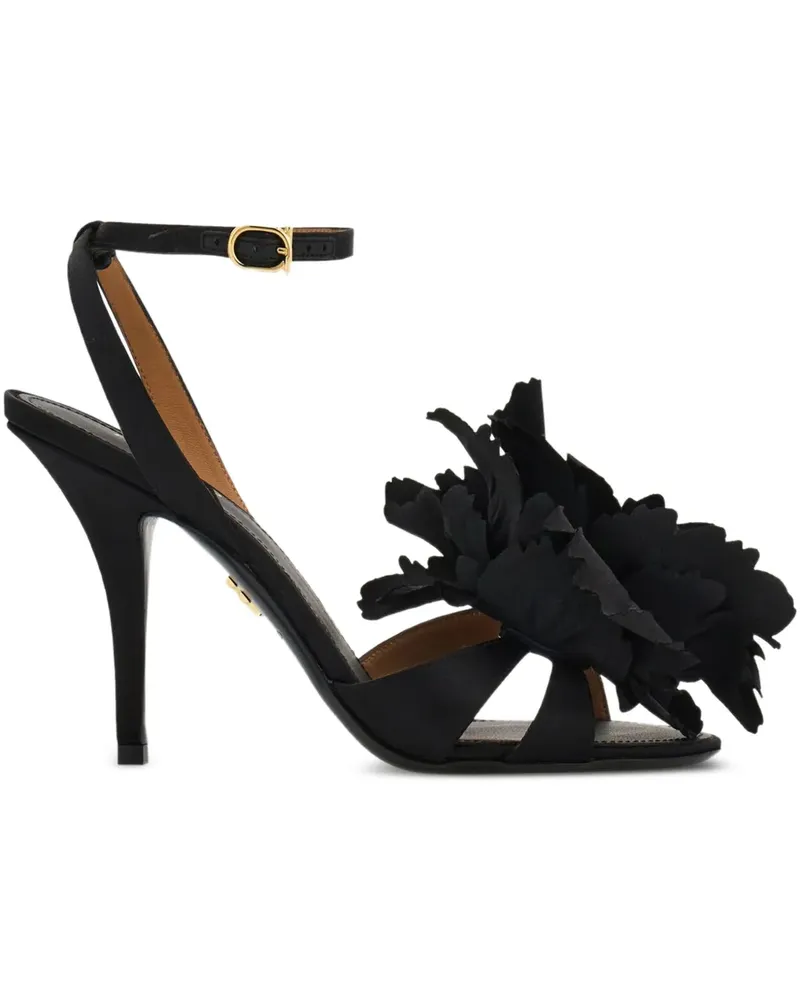 Ferragamo Sandalen mit Blumenverzierung - Schwarz Schwarz