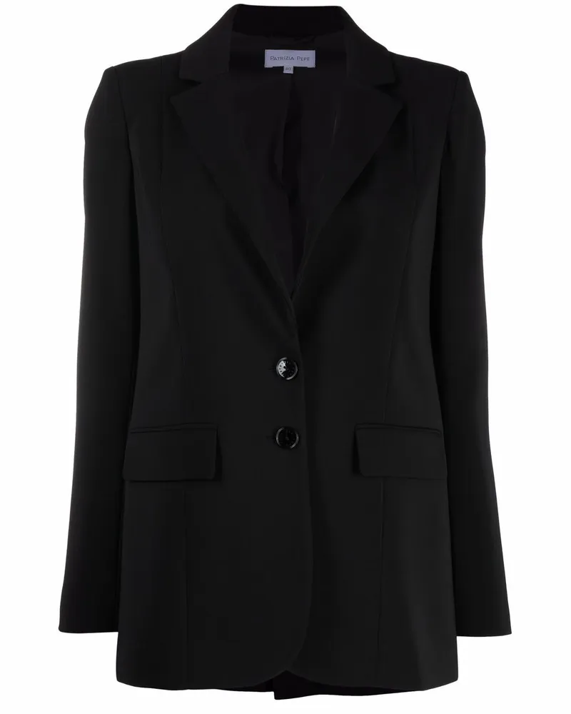 Patrizia Pepe Blazer mit fallendem Revers - Schwarz Schwarz