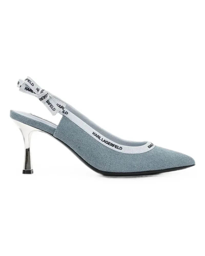 Karl Lagerfeld Sienna bow-detail slingback pumps - Blau Blau