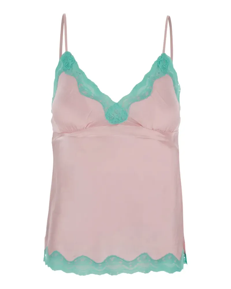 Gold Hawk Clothing Seidentop mit Spitzensaum - Rosa Rosa