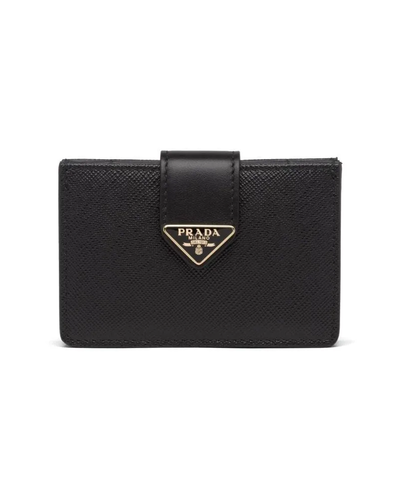 Prada Kartenetui aus Saffiano-Leder - Schwarz Schwarz