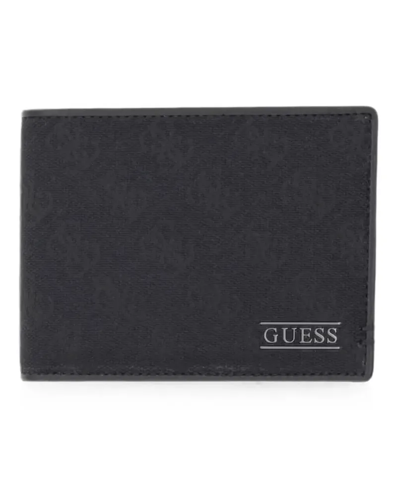 Guess Portemonnaie mit Monogrammmuster - Schwarz Schwarz