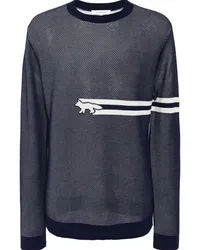 Kitsuné Flash Fox Pullover Blau