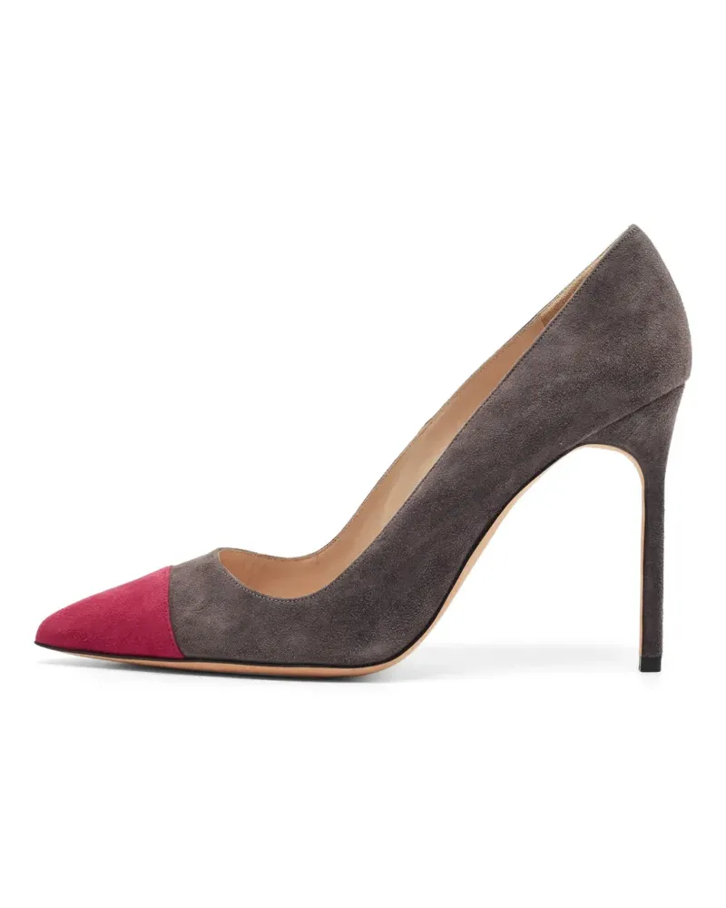 Manolo Blahnik Bipunta Pumps aus Wildleder - Grau Grau
