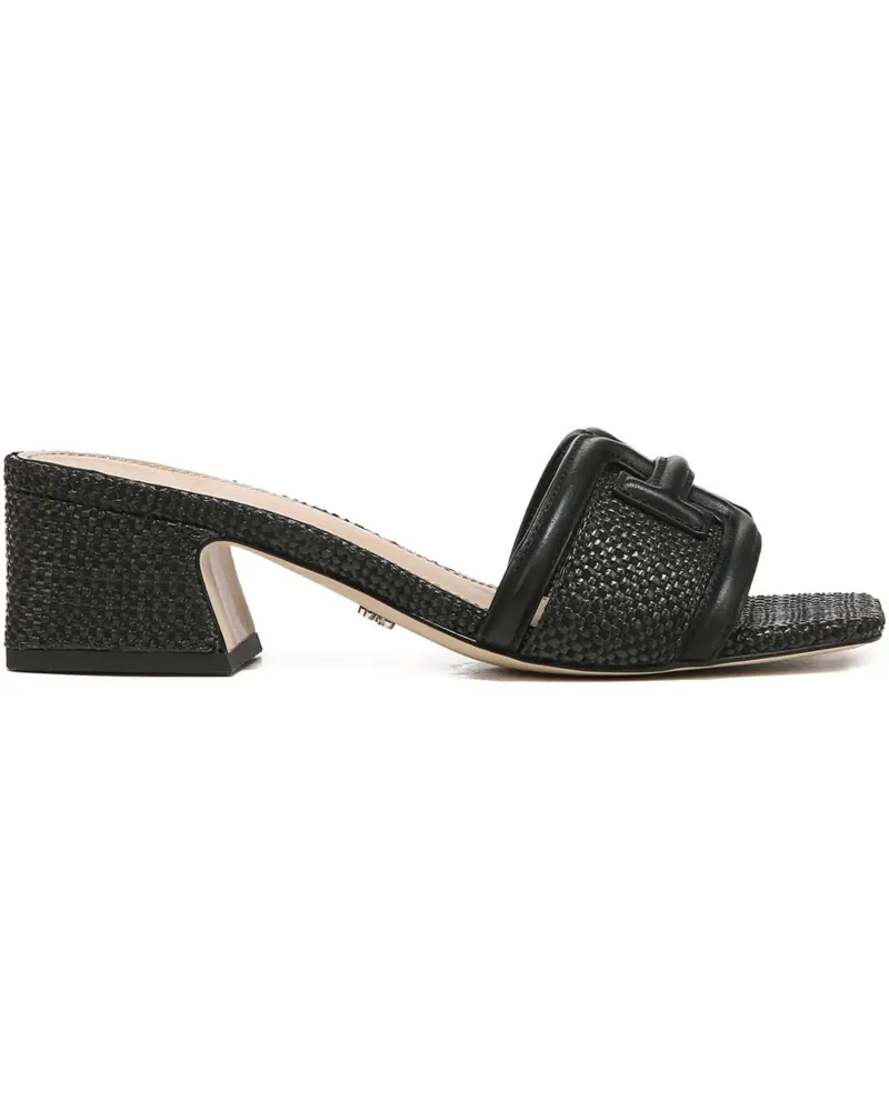 Sam Edelman Strukturierte Waylon Sandalen mit Blockabsatz 45mm - Schwarz Schwarz