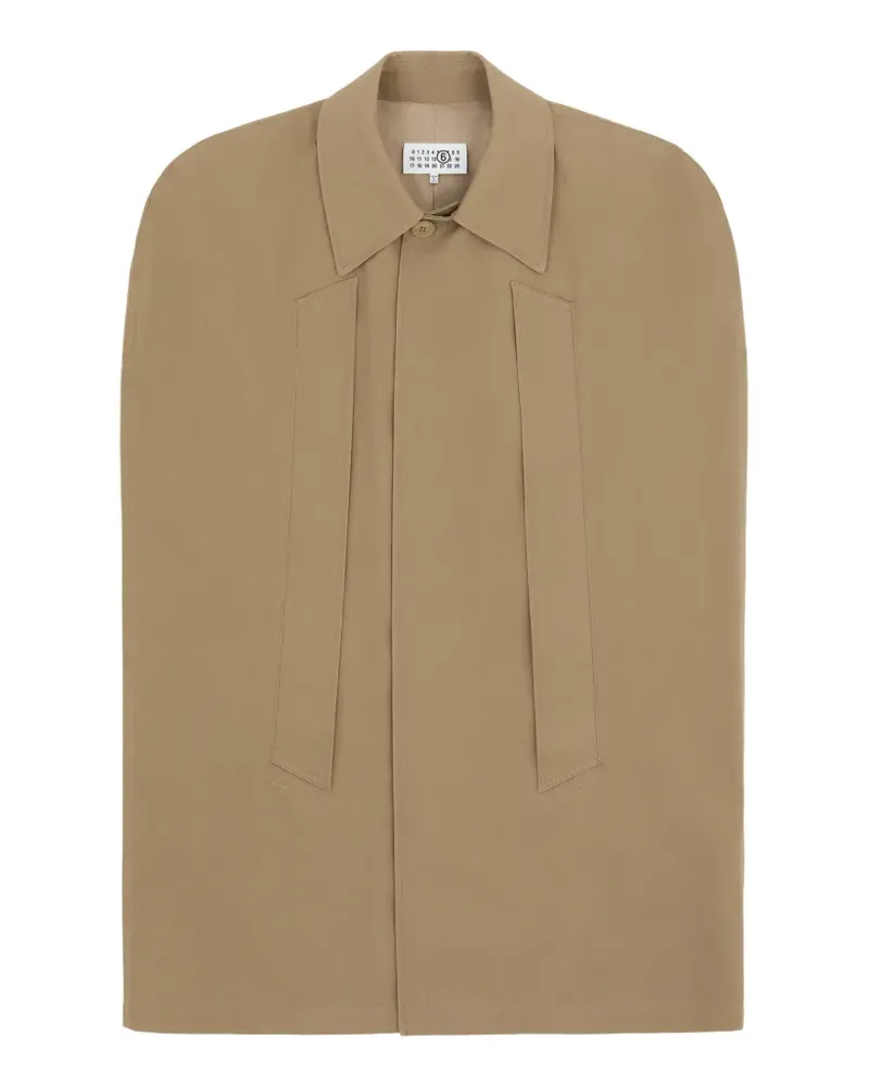 Maison Margiela Mantel mit Besatzstreifen - Braun Braun