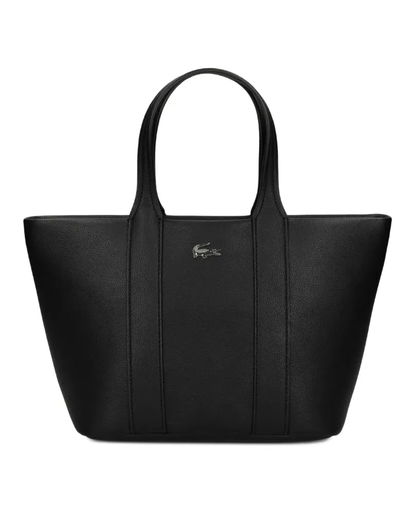 Lacoste Shopper mit Logo-Schild - Schwarz Schwarz