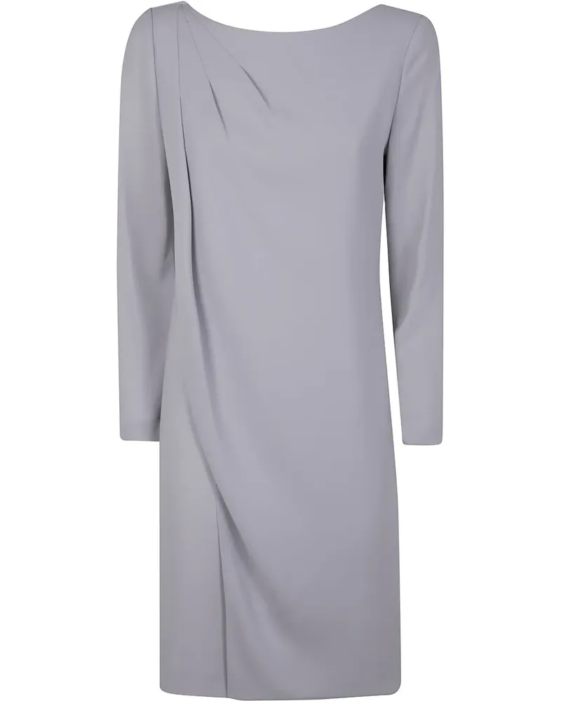 Emporio Armani Cady-Minikleid mit Einsätzen - Grau Grau