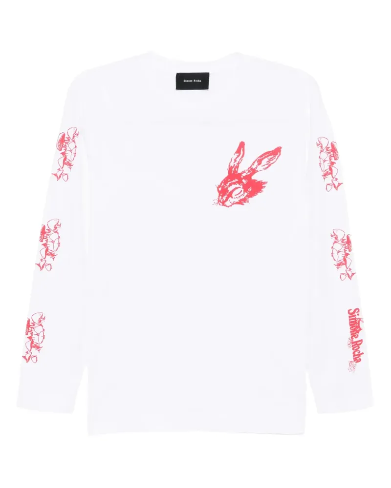 Simone Rocha Klassisches T-Shirt - Weiß Weiß