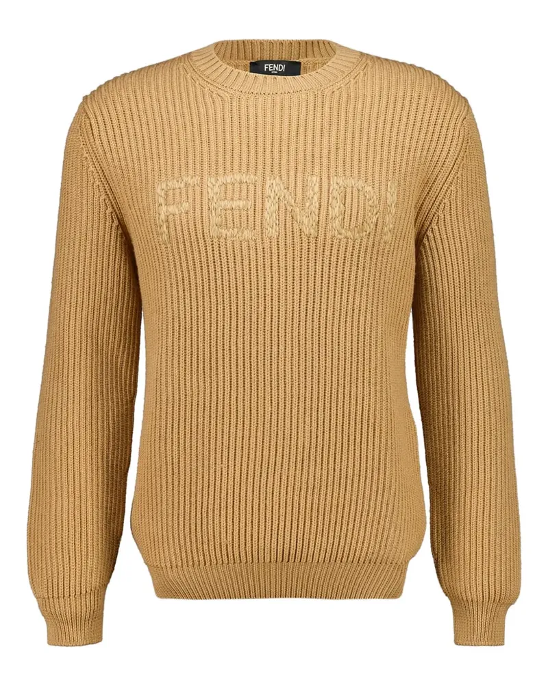 Fendi logo-embroidered sweater - Braun Braun