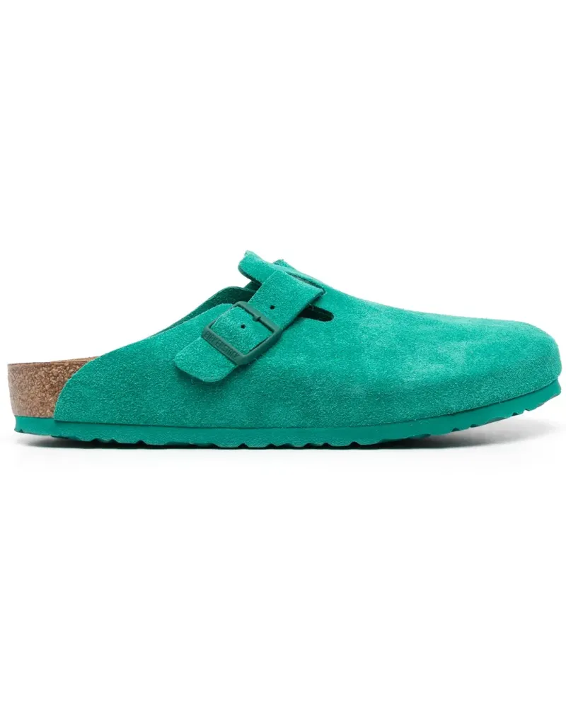 Birkenstock Boston Clogs aus Wildleder - Grün Grün